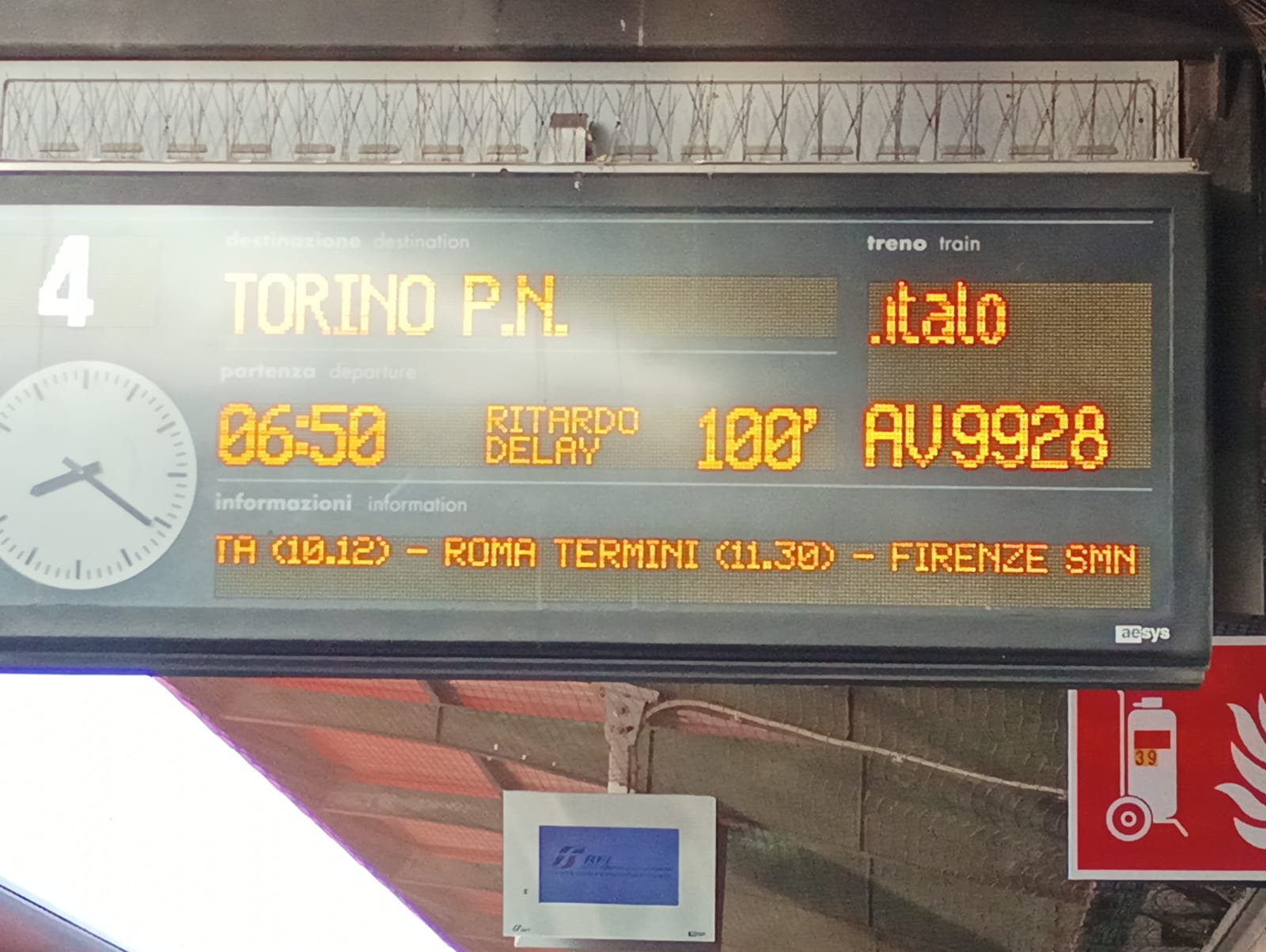 Treno Italo ritardo