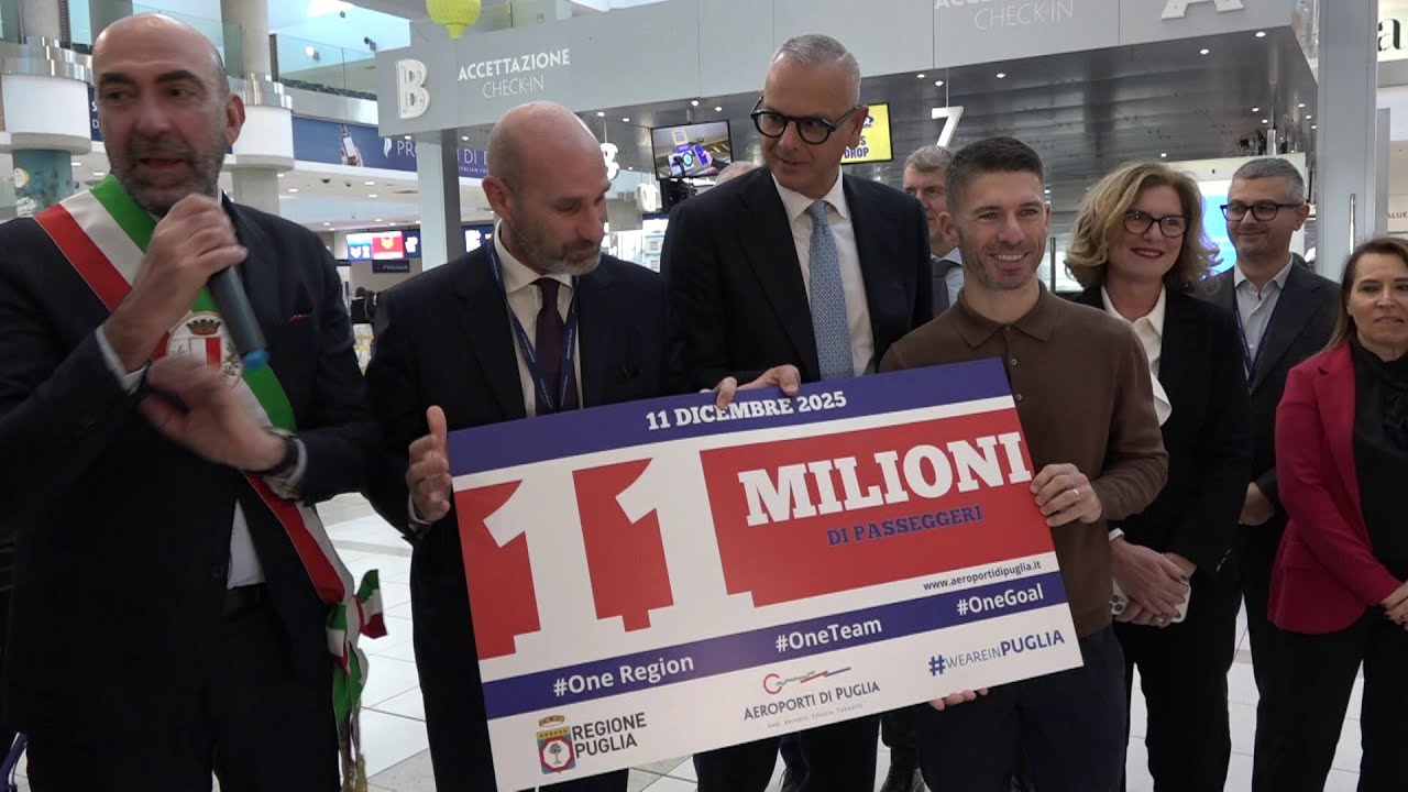 Aeroporto Di Bari, Raggiunti 11 Milioni Di Passeggeri Nel 2025: “record Di Una Regione Matura” – Video
