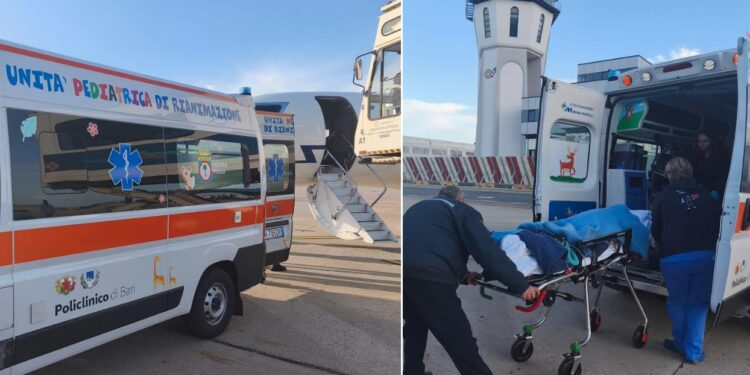 Bimbo Ambulanza Aeroporto
