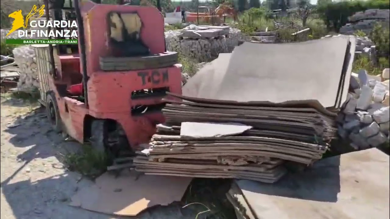 Andria, Scoperta Maxi Fabbrica Abusiva Di Marmi: Titolare Denunciato Anche Per Reati Ambientali – Video